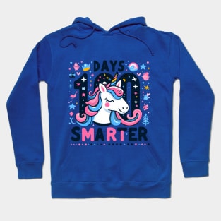 100 days smarter, elegant unicorn Hoodie